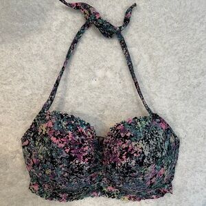 Multicolor Halter Swimsuit Bikini Top